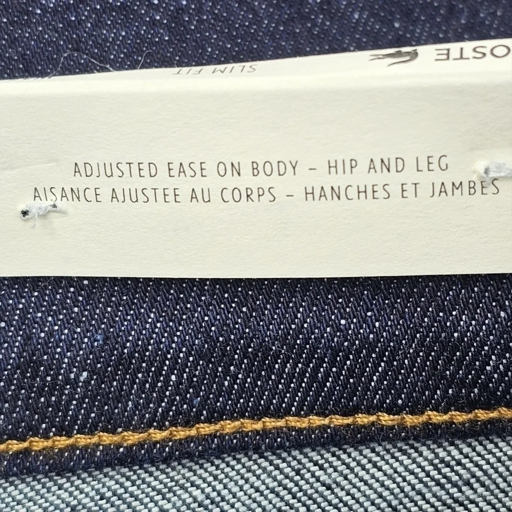 LACOSTEMen's Slim-Fit Stretch Solid Jeans dark wash color ML4 size W36×32L